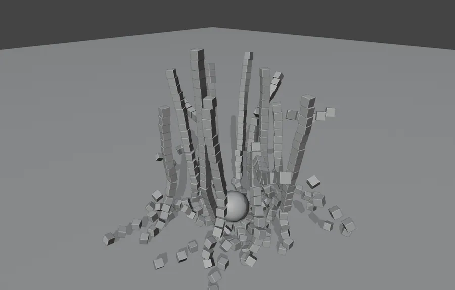 BALL DROPPING, SOLID SHADING, MID COLLAPSE