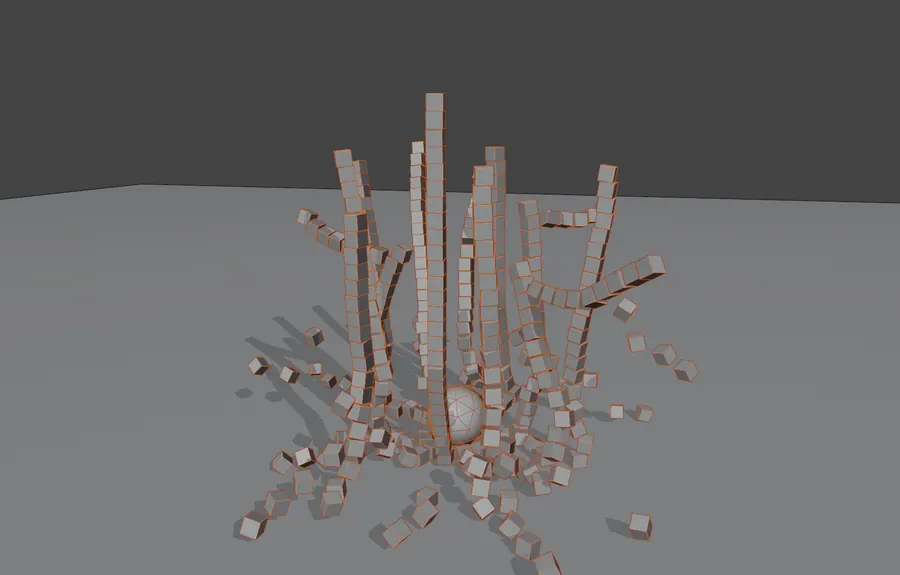 BALL DROPPING, WIREFRAME OVERLAY