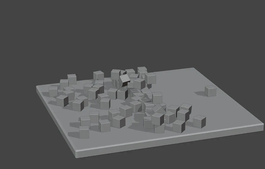 BRICK SIMULATION, SCENE CAMERA, FRAME 406