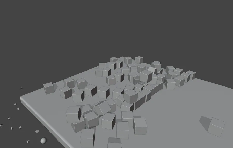 BRICK SIMULATION, BRICKS LEAVING THE PLATE