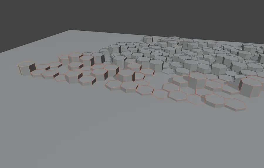 HEXAGONAL BACKGROUND, WIREFRAME OVERLAY