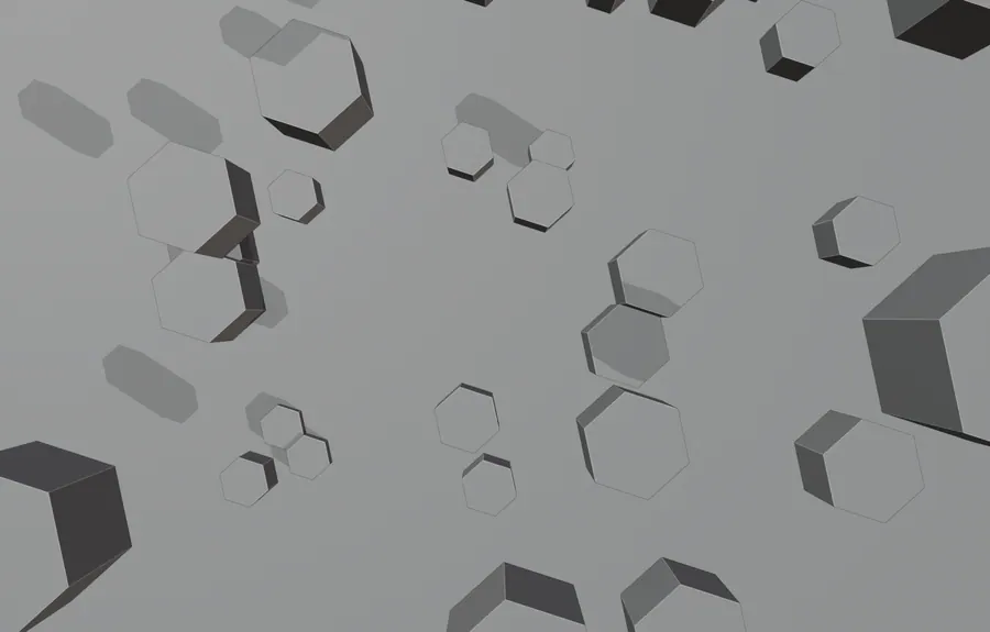 HEXAGONAL BACKGROUND, ANIMATED, FRAME 170