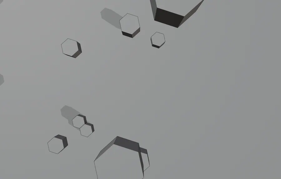 HEXAGONAL BACKGROUND, ANIMATED, WIREFRAME OVERLAY