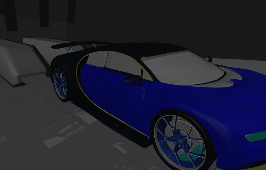 CAR AND TRACKS, BODY DETAIL