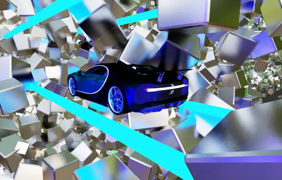 EEVEE ENVIRONMENT, CUBE FIELD AND CAR