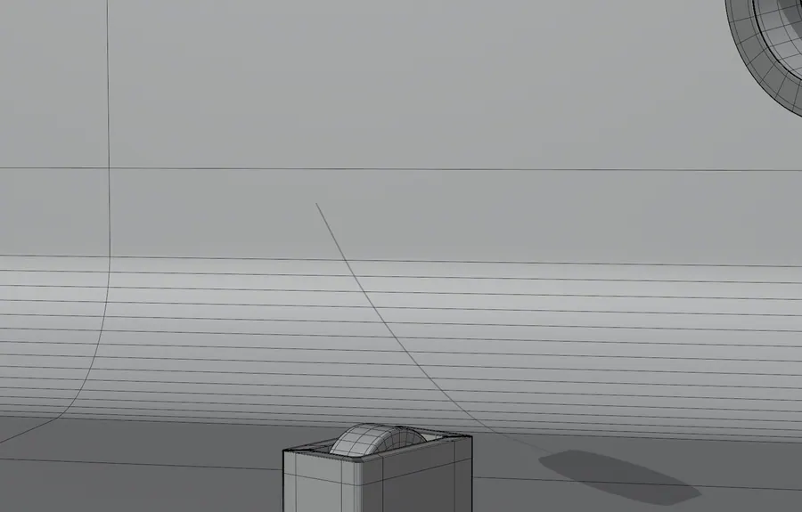 PENDULUM RENDER, WIREFRAME OVERLAY