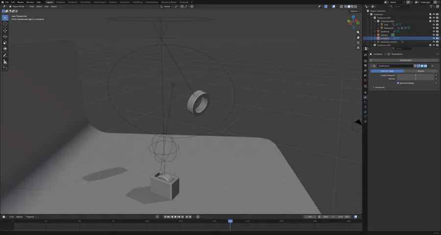 PENDULUM RENDER, MODIFIER PANEL