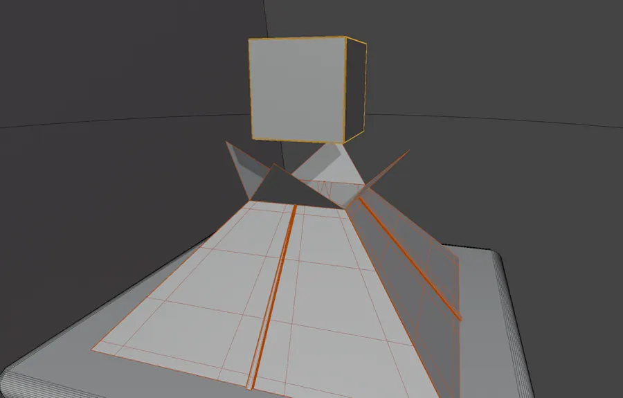 TESSERACT, WIREFRAME OVERLAY