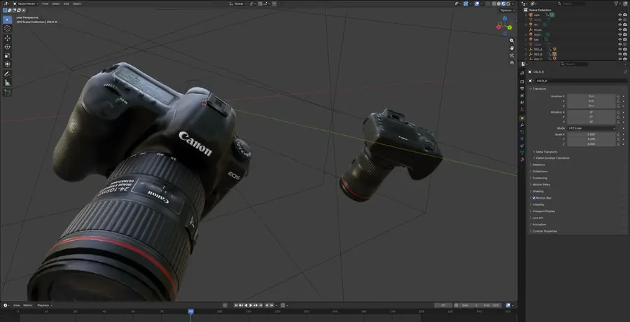 BLENDER, SHADED AT FRAME 90