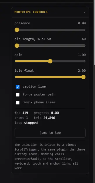 TUNING RIG CONTROLS