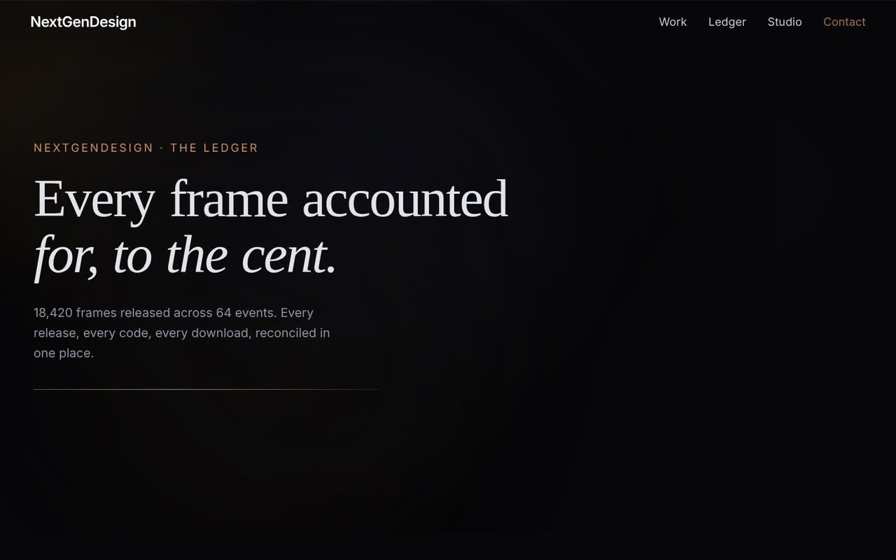 Concept 04, Gilded Ledger